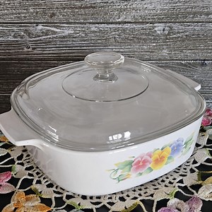 Vintage Corning Ware Summer Blush Casserole: 2 Qt Square Dish With Lid - Etsy