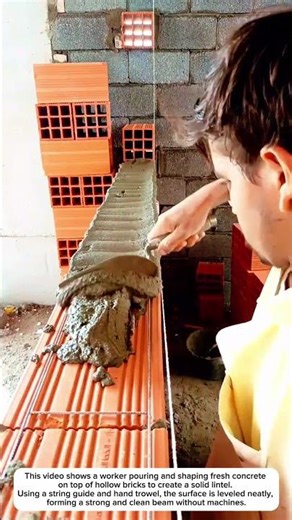 Smart Brick Lintel Casting Method – Simple Manual Concrete Technique