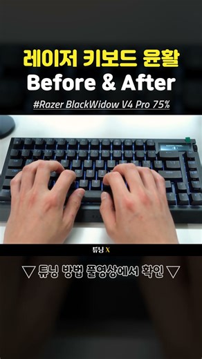 Razer 키보드 윤활 before & after | 블랙위도우 V4 Pro 75%