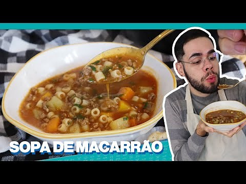 RECEITA ESPECIAL PARA O INVERNO | SOPA DE MACARRÃO COM CARNE MOÍDA DELICIOSA