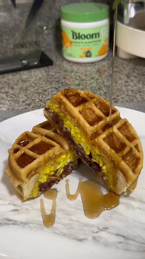 Bacon Egg & Cheese Stuffed Waffle Recipe