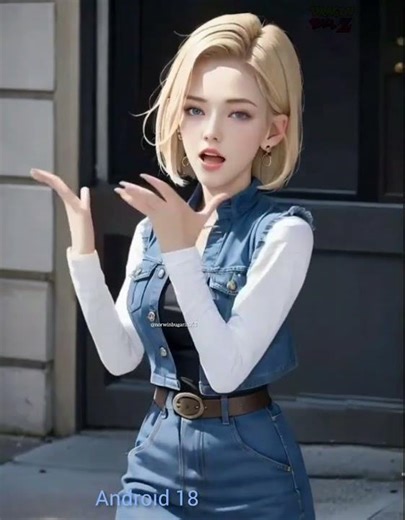 ANDROID 18 is dancing8..✌️😅 #shorts #lovelydance #dancechallenge #talented #android18 #dragonballz