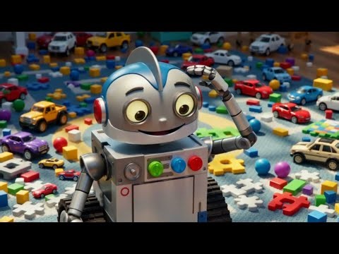Robot Cartoon Story | Kids Songs & Nursery Rhymes for Toddlers | Learn Numbers Sing Play
