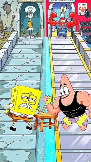 spongebob Vs Patrik 😱🔥#shorts #spongebob #patrick #cartoonvideo #crazyfiltergames