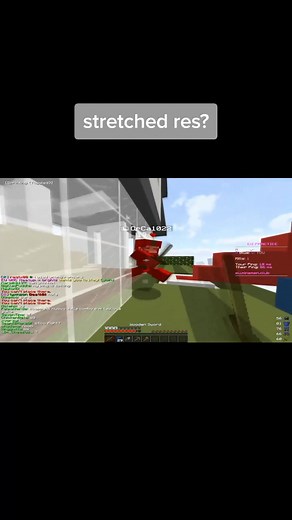 stretched res on mc 💀💀 | minecraft