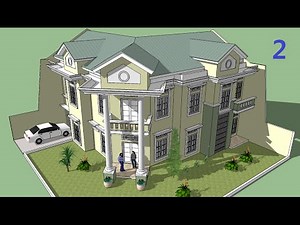 Sketchup tutorial Make a house building Part 2