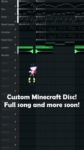 Custom Minecraft Disc Teaser - Stroll #flstudio #minecraft #music #shorts
