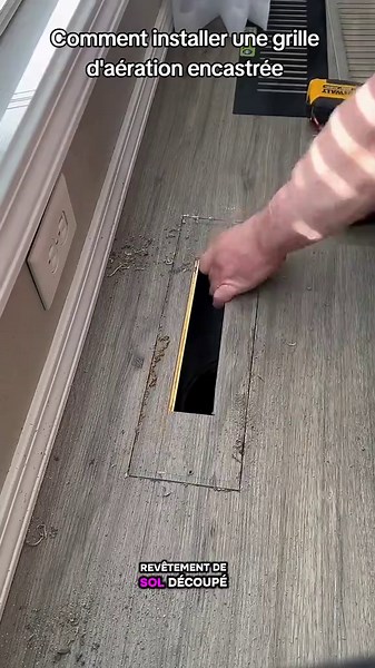 Comment installer une grille d'aération encastrée #tiktokfrance🇨🇵 #Renovation #bricolage #construction #chantier