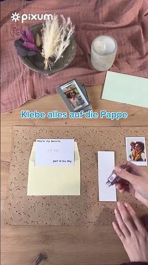 Valentinstag DIY: Fotostreifen & Liebesbrief als Geschenkidee zum einrahmen