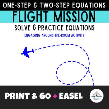 One-Step & Two-Step Equations Activity | Around the Room Math | Print   Easel