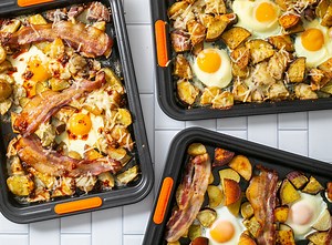 Bacon, Egg, & Cheese Breakfast Potatoes with Momofuku Chili Crunch