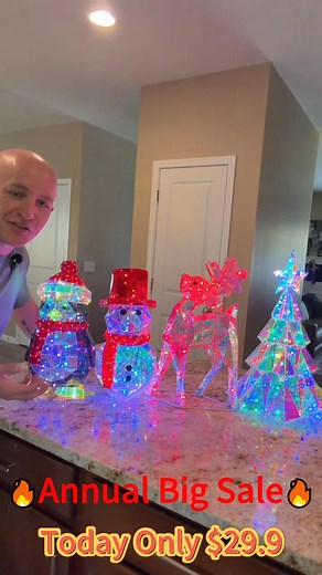 ✨ Bring your yard to life with Kringle Express Holographic Figures! ...