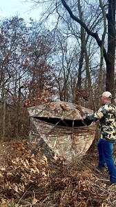 Brushing in a Rhino Blinds R200 series blind for my mom to come hunting after 🎄Christmas. These bad boys are available right now at Walmart for $129.99 and would make a great 🎁 for the hunter on your Christmas list! #rhinoblinds #rhinotough #hunting #deerhunting #deer #HuntingSeason #deerseason #hunt | Adrenaline