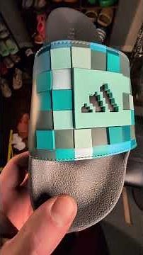 Adidas Adilette Minecraft Slides #crocszilla #adidas #minecraft