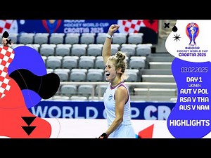 FIH Hockey Women's Indoor World Cup Croatia 2025 - Highlights - Day 1 - First 3 Men's games