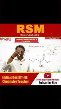 Common Amino Acids in Proteins - IV | Biomolecules Chemistry | RSM SM Sir