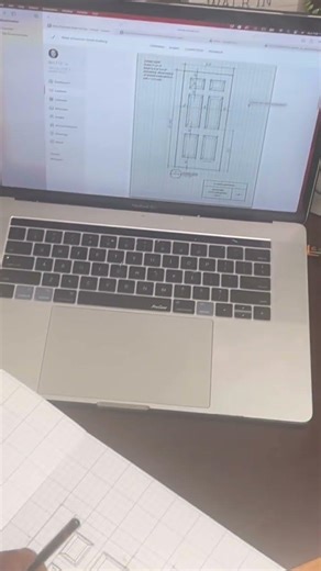 Hand drafting an interior door #shorts