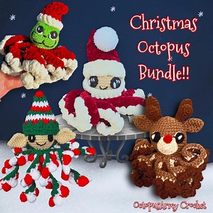 Christmas Octopus Pattern Bundle!! - Etsy