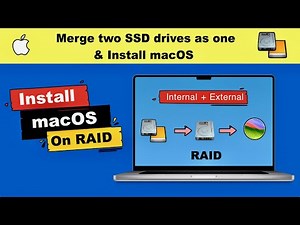 Combine / Marge Internal + External drives on Mac and install macOS Sonoma | macOS on RAID Drive