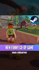 Manage a Dinosaur Park with Friends 😂 #paidpromo #steamgames #coopgames #newgames #gamestoplay