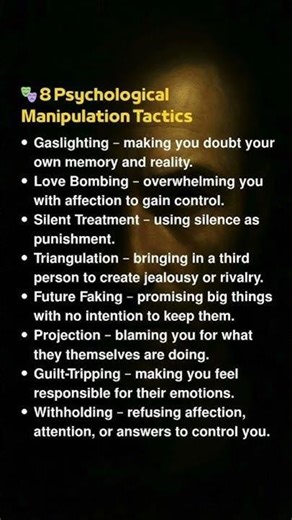 8 Dark Psychological Manipulation Tactics You Should Never Ignore 😨🧠
