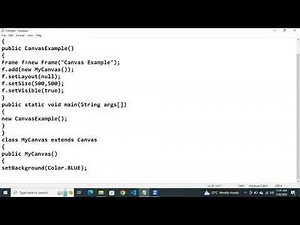 JAVA AWT Canvas control class with an Example program