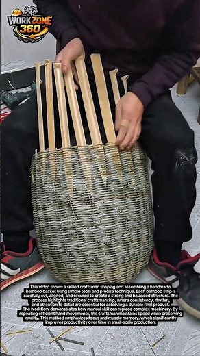 Master Craftsman Builds a Bamboo Basket by Hand | Satisfying Traditional Craft