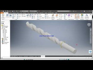 Autodesk inventor tutorial for beginner how to make a drill bit