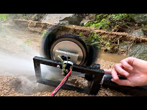 ✅Mini HYDROELECTRIC power station on a stream from a HOVERBOARD ⚡️Pelton turbine on a 3D printer⚡️