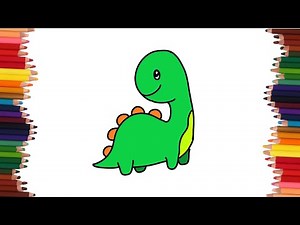How to draw a dinosaur | Easy drawings