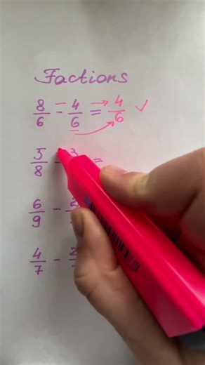 Math Made Easy: Subtracting Fractions in 1 Minute | #mathematics #mathshorts #maths