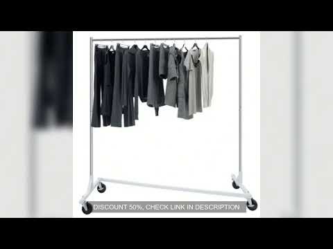 Commercial 1/2 Z Base Garment Rack Hold 220LBS Heavy Duty Clothing Rack Adjustable Rolling clothing