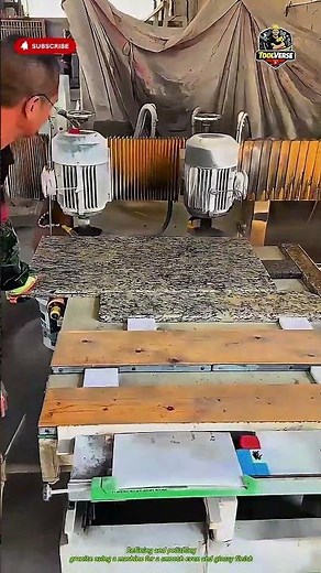 Granite Polishing Process for a Smooth and Glossy Finish #construction