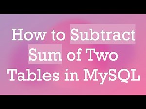 How to Subtract Sum of Two Tables in MySQL