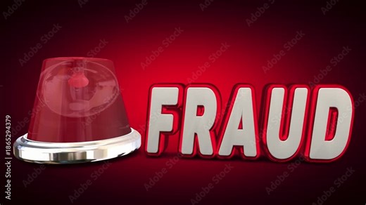 Fraud Alert Flashing Light Warning Danger Scam Hoax 3d Animation