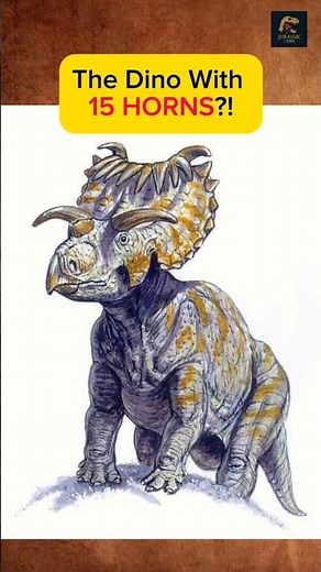 The Dino With 15 HORNS?! Meet Kosmoceratops #shorts