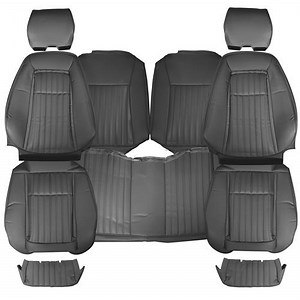 TMI Mustang Sport Seat Upholstery - Vinyl  - Smoke Gray (87-89) Hatchback