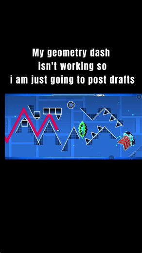 My gd isn't working :( #geometrydash #gd #gaming