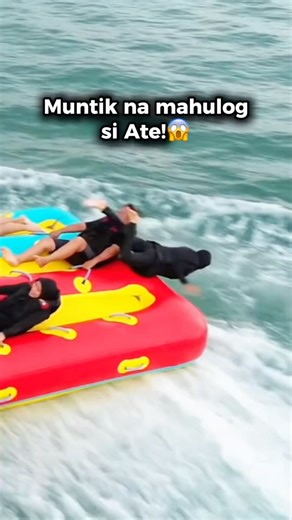 Inflatable water ride gone wrong!🤣 Unforgettable experience! #funny #bananaboat