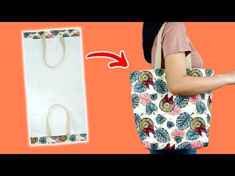 Simple Tote Bag Sewing Tutorial for Beginners - Easy Project to Level Up Your Skills