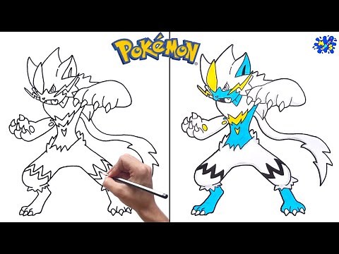 How to Draw Pokemon: Shiny Zeraora || Easy Step by Step