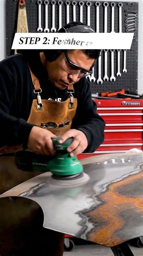 Satisfying Rust Removal: Sanding Down to Bare Metal! 🛠️✨