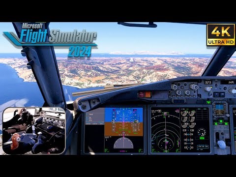 TURBULENT LANDING KOS, GREECE!!! | Flight Simulator 2024 iFly Boeing 737 MAX | 4K ULTRA REALISM