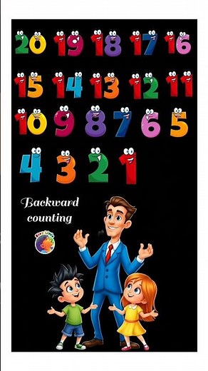 Backward counting fun song for toddlers #nurseryrhymes #funlearning #counting