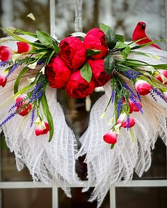 Memorial Angel Wings Wreath: Graveside Remembrance Decor - Etsy