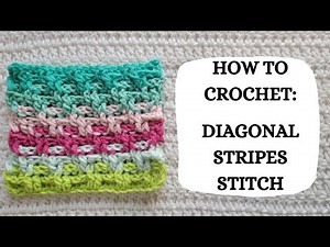 How To Crochet: Diagonal Stripes Stitch | Tutorial, DIY, Beginner Crochet, Easy Crochet Stitch,Fun 💖