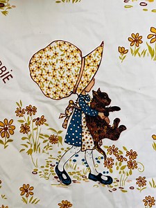 Holly Hobbie Coverlet, Reverse Sham (pillow Cover) Bedspread With Large Ruffle Edge - Beautiful Vintage Piece - Etsy Australia