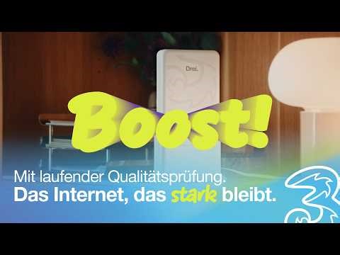 Boost! Internet bleibt immer stark, dank laufender Qualitätsprüfung.