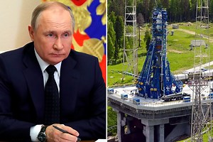 Russia rockets 'top-secret military satellite' into space