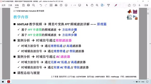 MATLAB教学视频：傅里叶变换FFT频域滤波详解（案例篇）_W